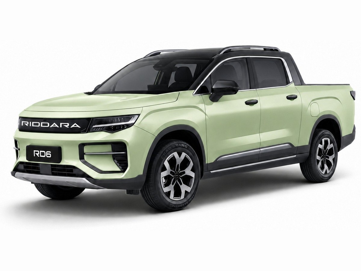 Riddara RD6 Econ 4WD — Riddara electric pickup, 4WD dual-motor electric pickup — 424 km range, 73 kWh battery, 11 ft.