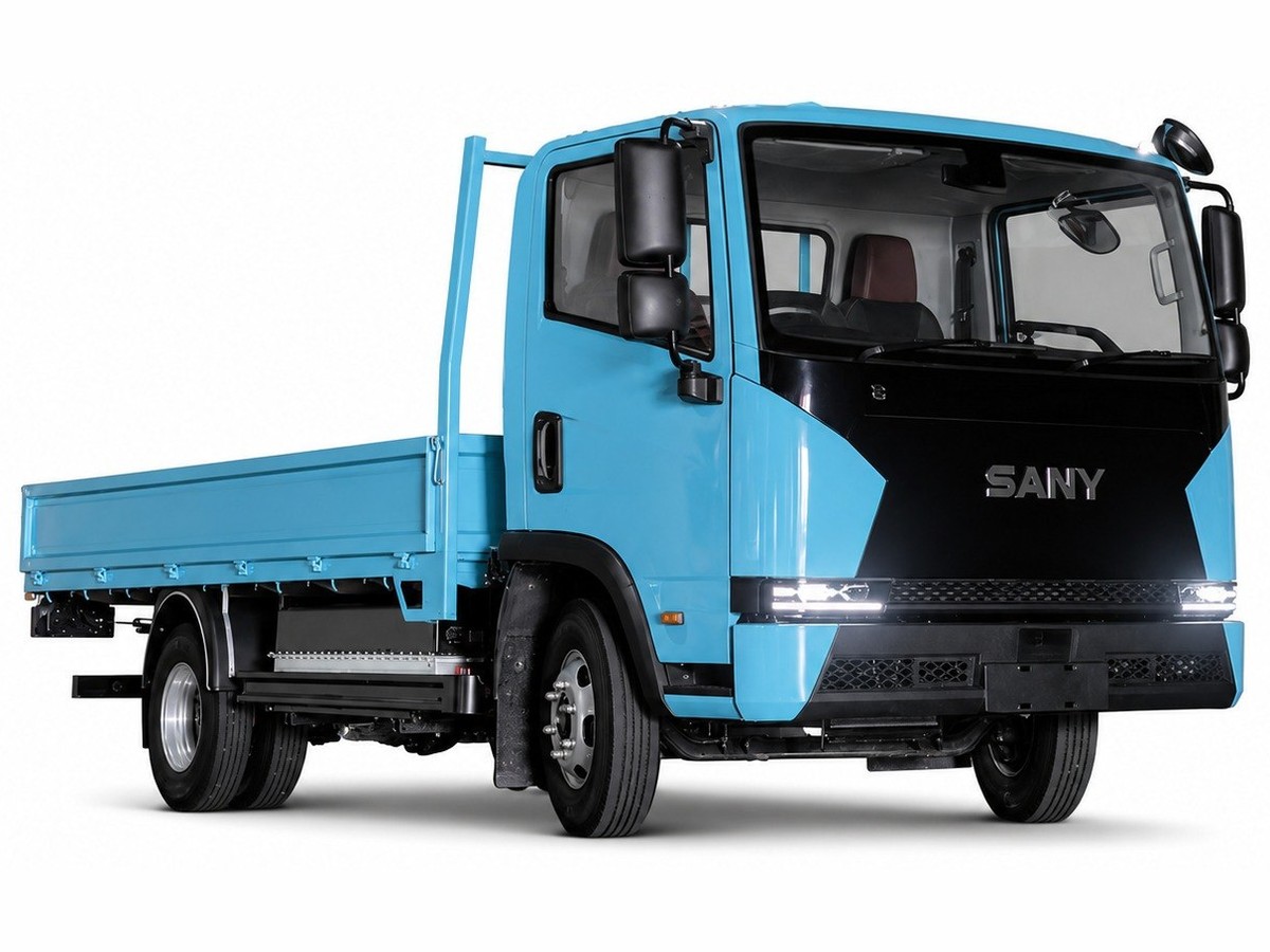 Sany FR-601 — Sany electric light truck, 5-tonne electric truck with 103 kWh battery, up to 300 km range and 15 ft body.